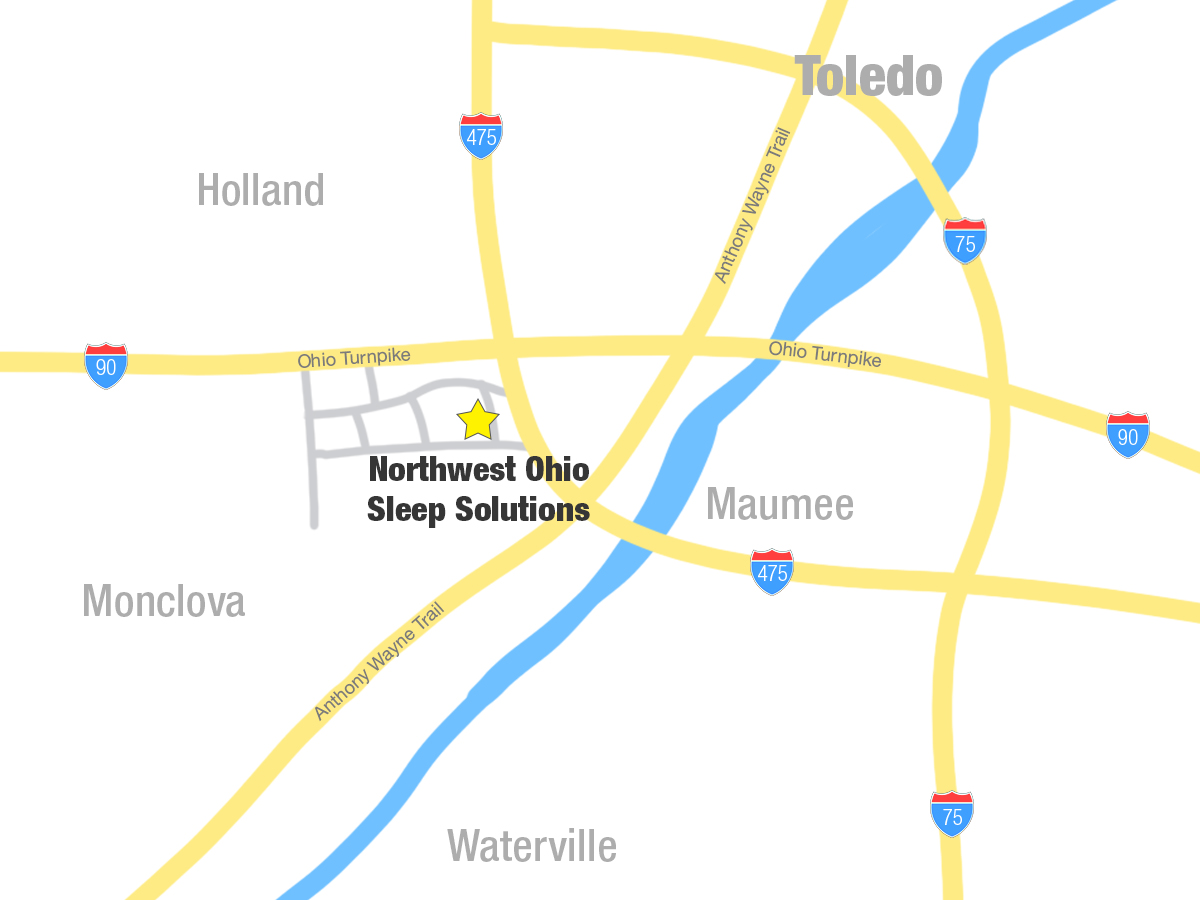 Northwest-Ohio-Sleep-Dr-Stuckey-GMB-Drawn-Map Northwest Ohio Sleep Solutions Map | Sleep Apnea Treatment | Toledo | Maumee | Ohio